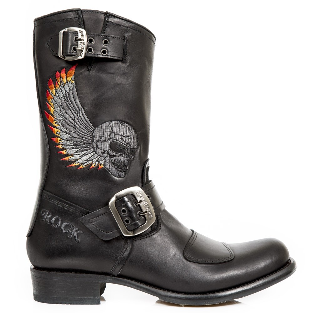 靴 new rock westen cowboy boots new-rock-m-gy32-s1-black-